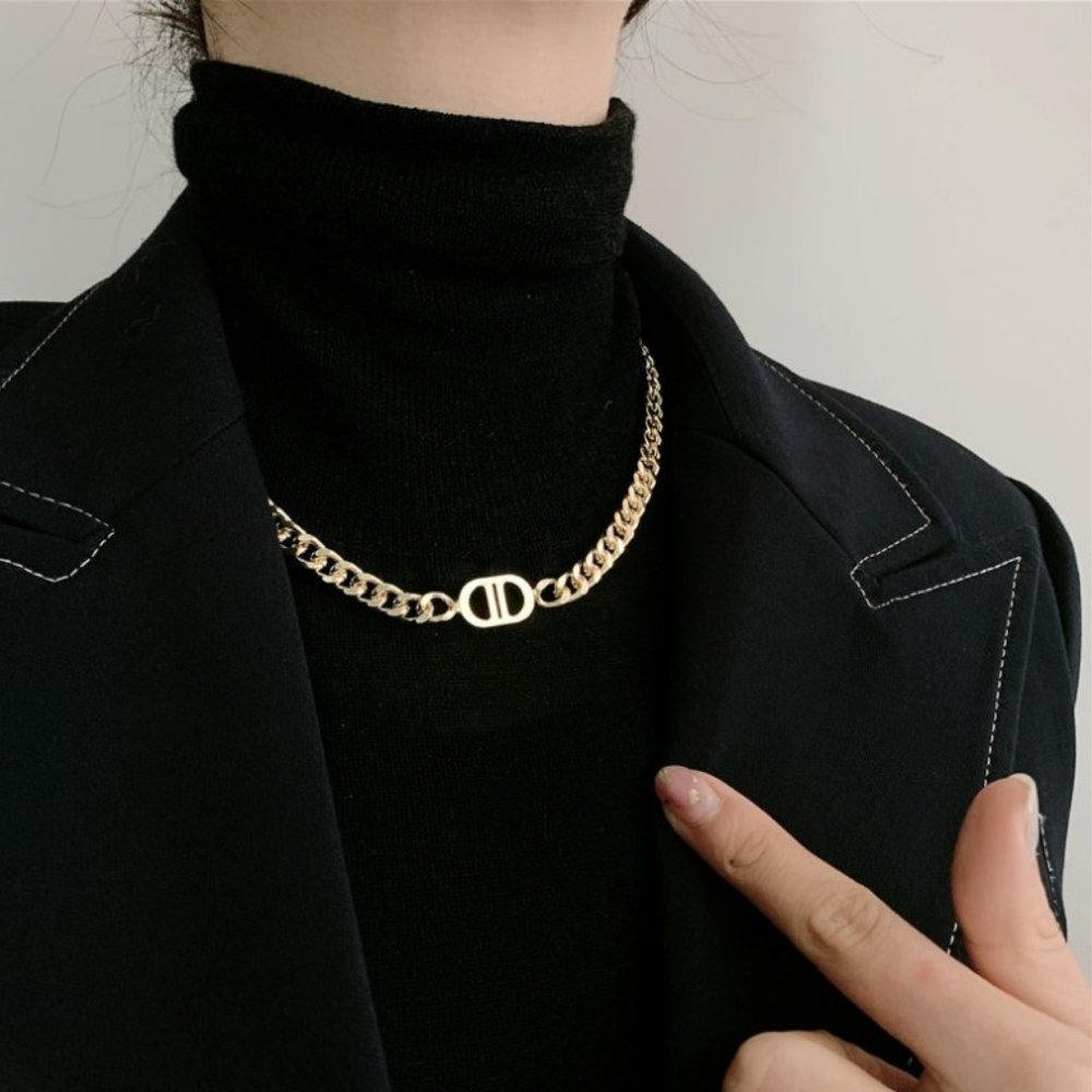 NEW 18K Gold Plated Chunky Link Chain Necklace - Picture 3 of 5